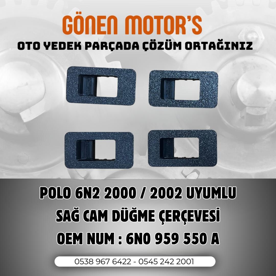 182 - 6N0 959 550 Polo 6N2 Sağ Cam Açma Düğme Çerçevesi | Volkswagen Polo 1999–2001 Uyumlu